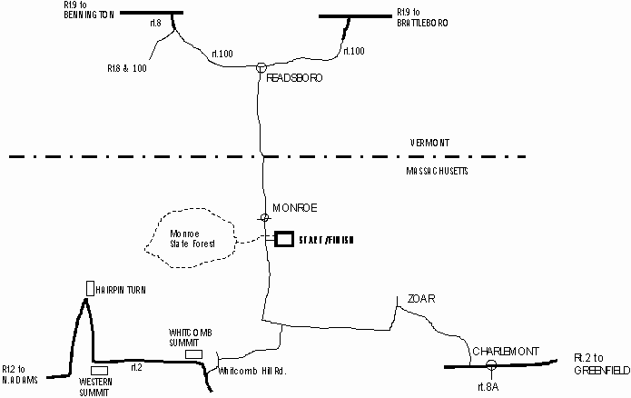 Map to get to Monroe Race